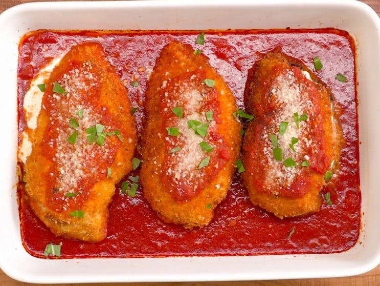 Cover Image for Easy Stuffed Chicken Parmesan