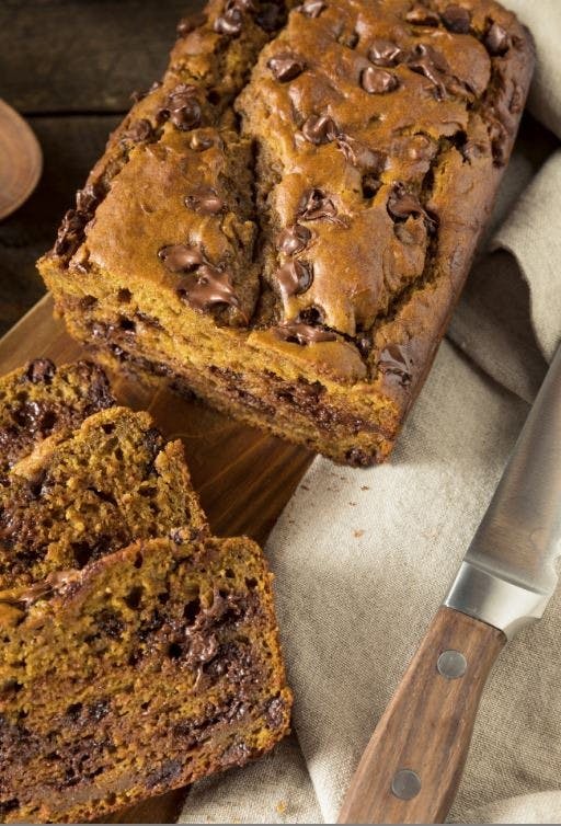 Cover Image for Dark Chocolate Peanut Butter Banana Bread