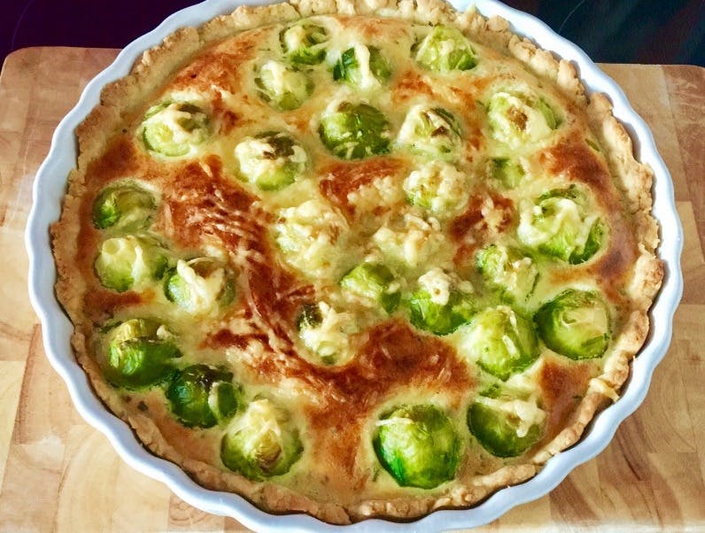 Cover Image for Roasted Brussels Sprout and Gruyere Quiche Recipe