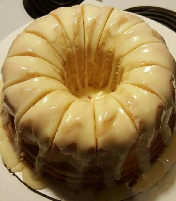 Cover Image for Vanilla Buttermilk Pound Cake With Cream Cheese Glaze