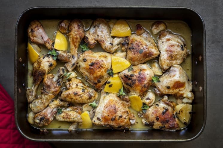 Cover Image for One-Pan Lemon & Garlic Chicken Dinner