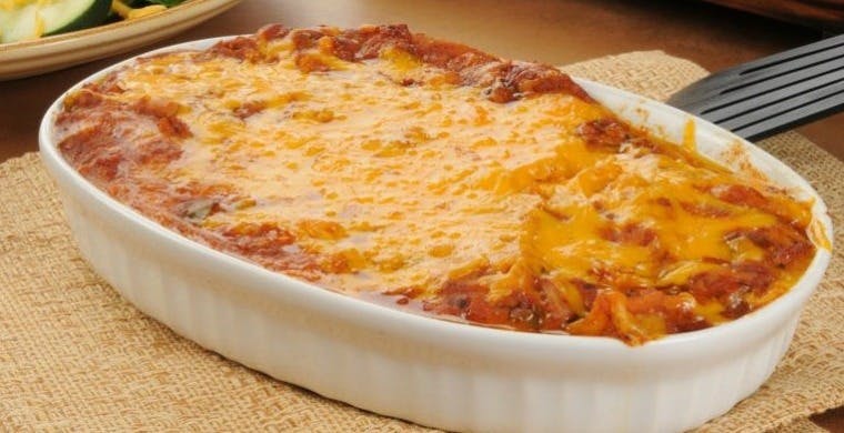Cover Image for Beef Up Your Birthday Dinner With This Cheesy Taco Bake