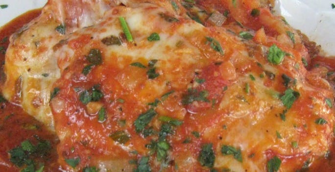 Cover Image for Chicken Breasts Stuffed To The Hilt With Delicious Italian Herbs, Sauce, And Cheese