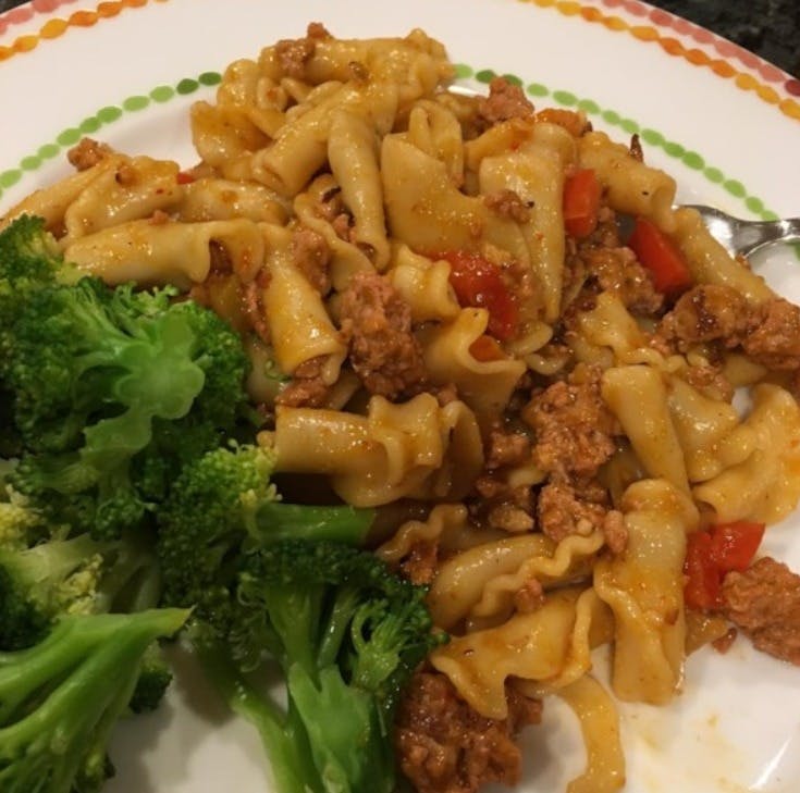 Cover Image for Chicken Enchilada Pasta Bake - nothing authentic about this dish, but it sure is tasty