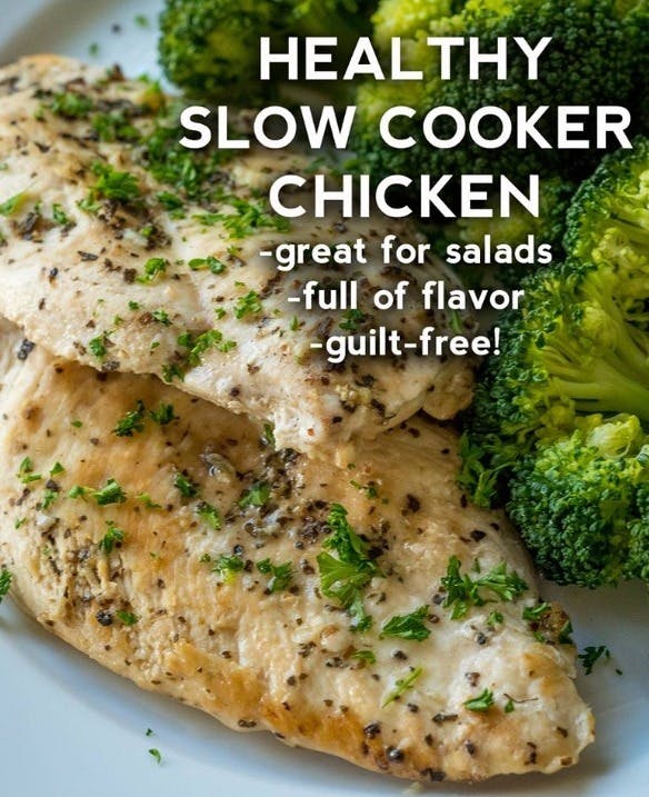 Cover Image for Healthy Slow Cooker Lemon Garlic Chicken