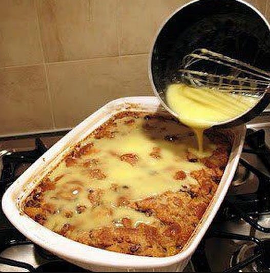Cover Image for Grandma’s Old-Fashioned Bread Pudding with Vanilla Sauce