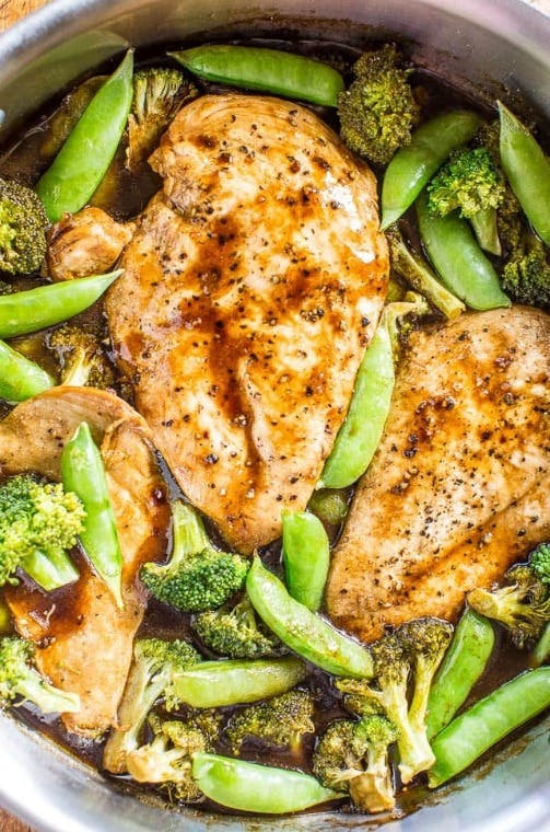 Cover Image for ONE-SKILLET BALSAMIC CHICKEN AND VEGETABLES